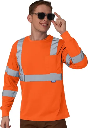 A-SAFETY Safety Shirt,High Visibility Work T Shirt Long Short Sleeve Class 3 (XS-6XL)