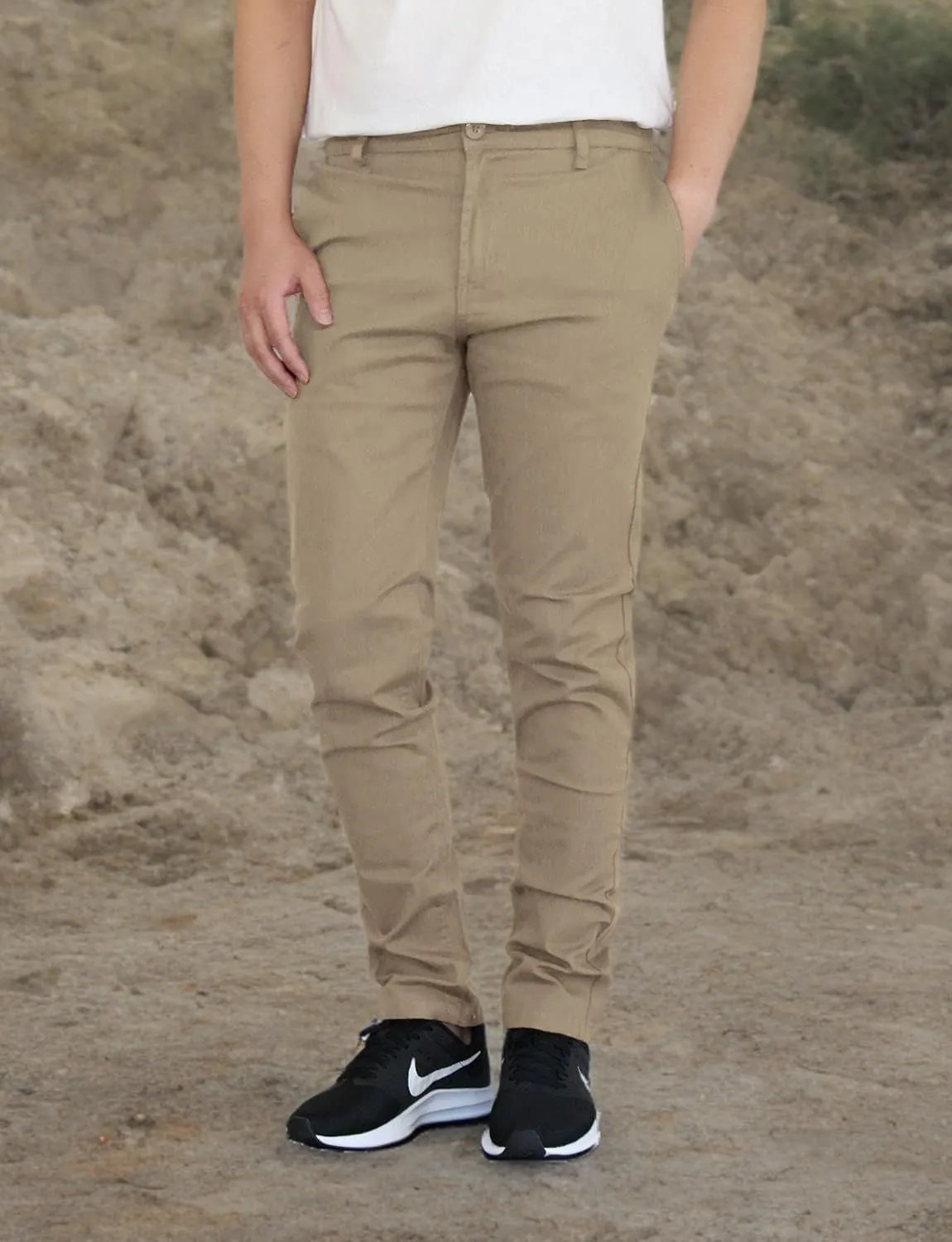 AIRNINE Men's Casual Stretch Chino Skinny Pants Size 28 to 48