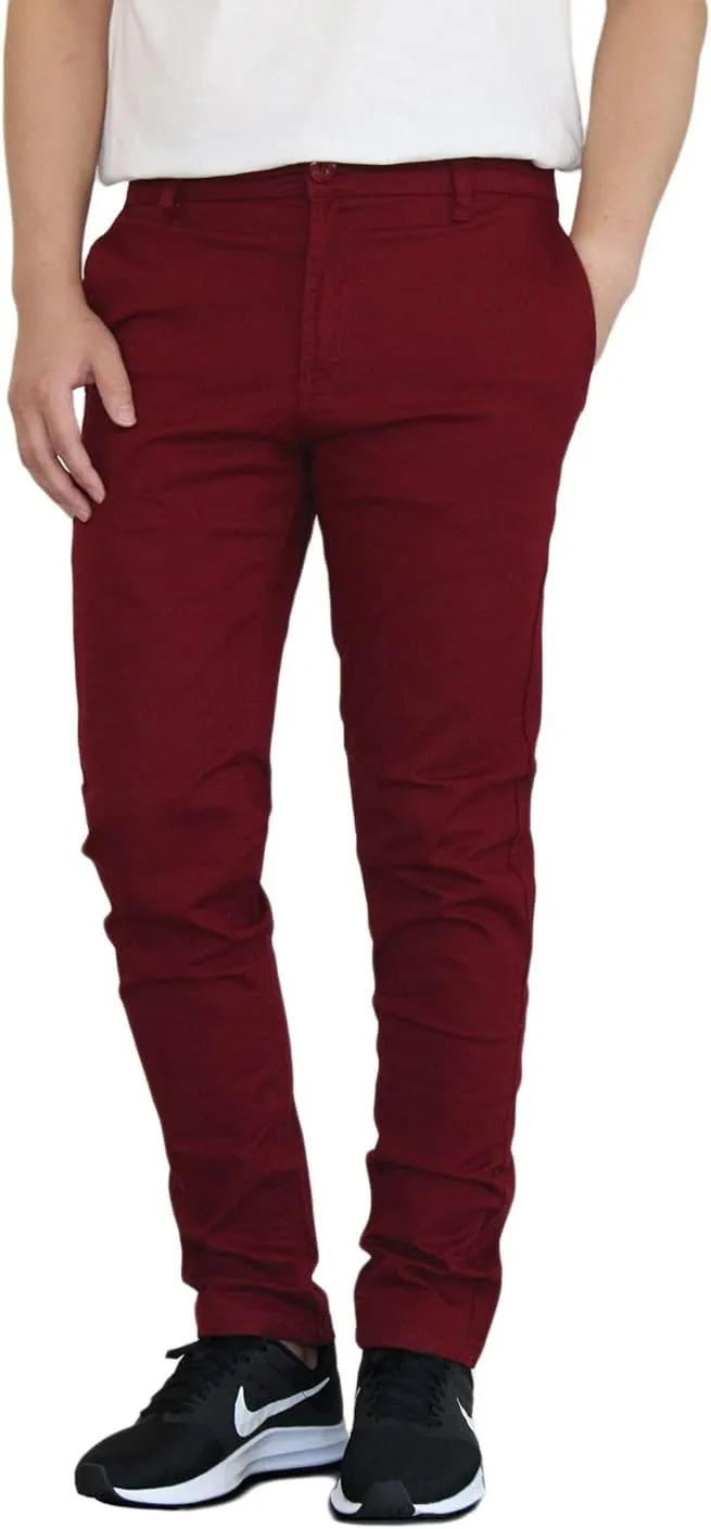 AIRNINE Men's Casual Stretch Chino Skinny Pants Size 28 to 48