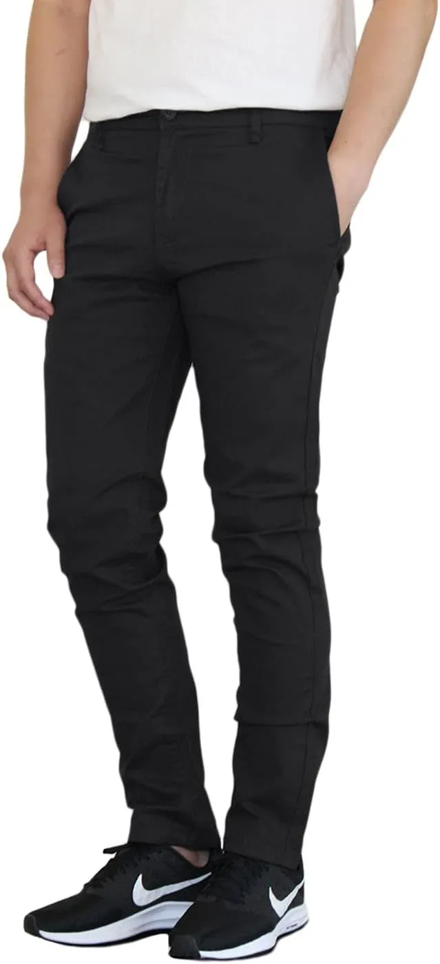 AIRNINE Men's Casual Stretch Chino Skinny Pants Size 28 to 48