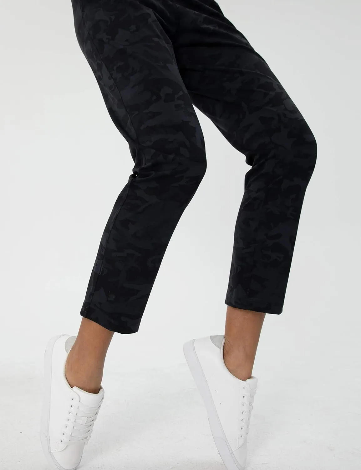 AJISAI Petite/Regular Women's 7/8 Joggers Travel Pants with Pockets Lounge Casual Stretch Workout Pants