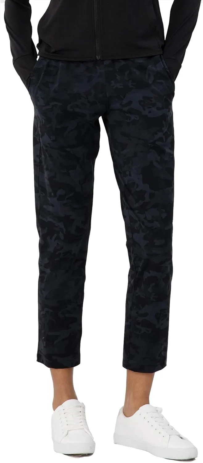 AJISAI Petite/Regular Women's 7/8 Joggers Travel Pants with Pockets Lounge Casual Stretch Workout Pants
