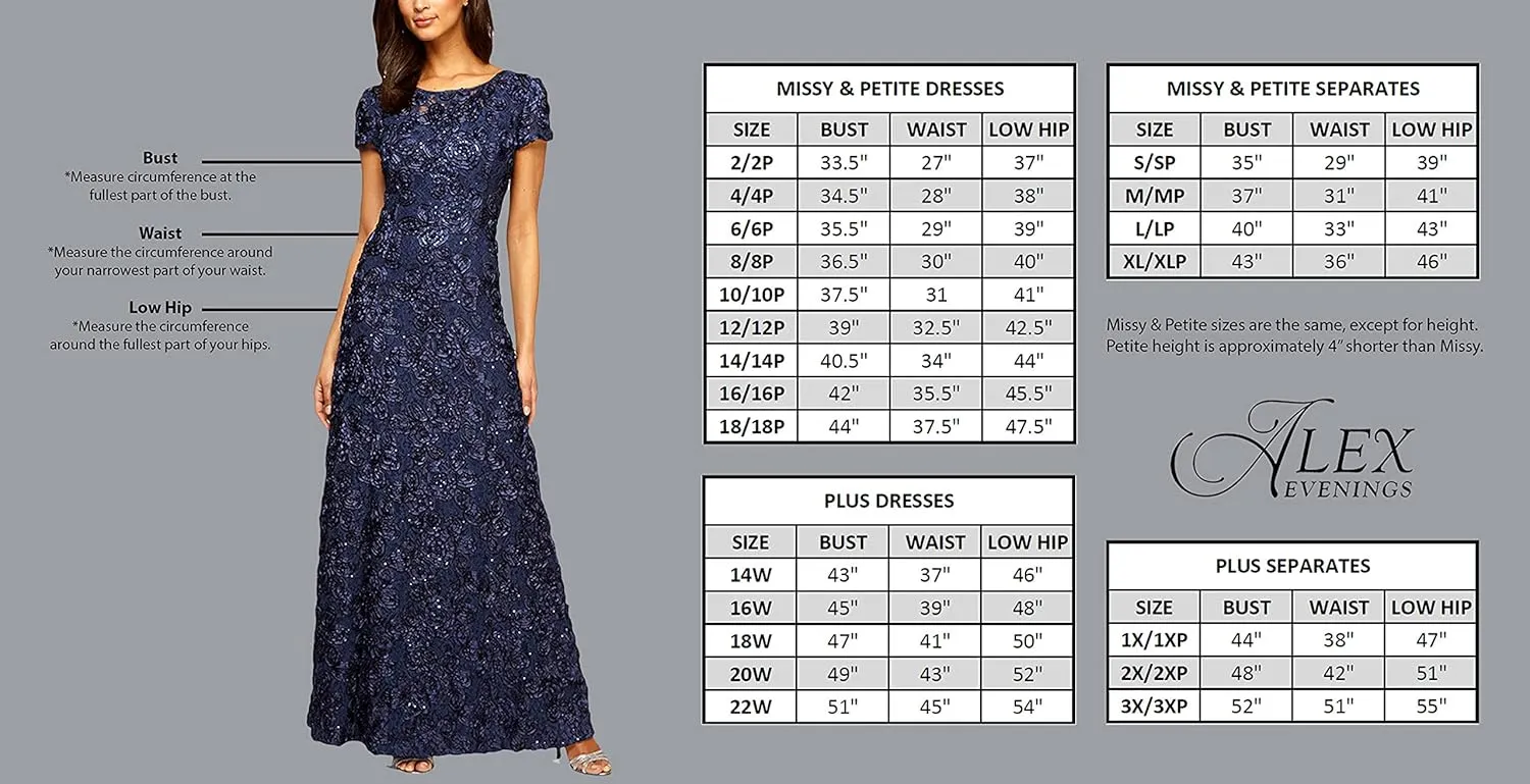 Alex Evenings Women's Plus Size Short Sequin Dress