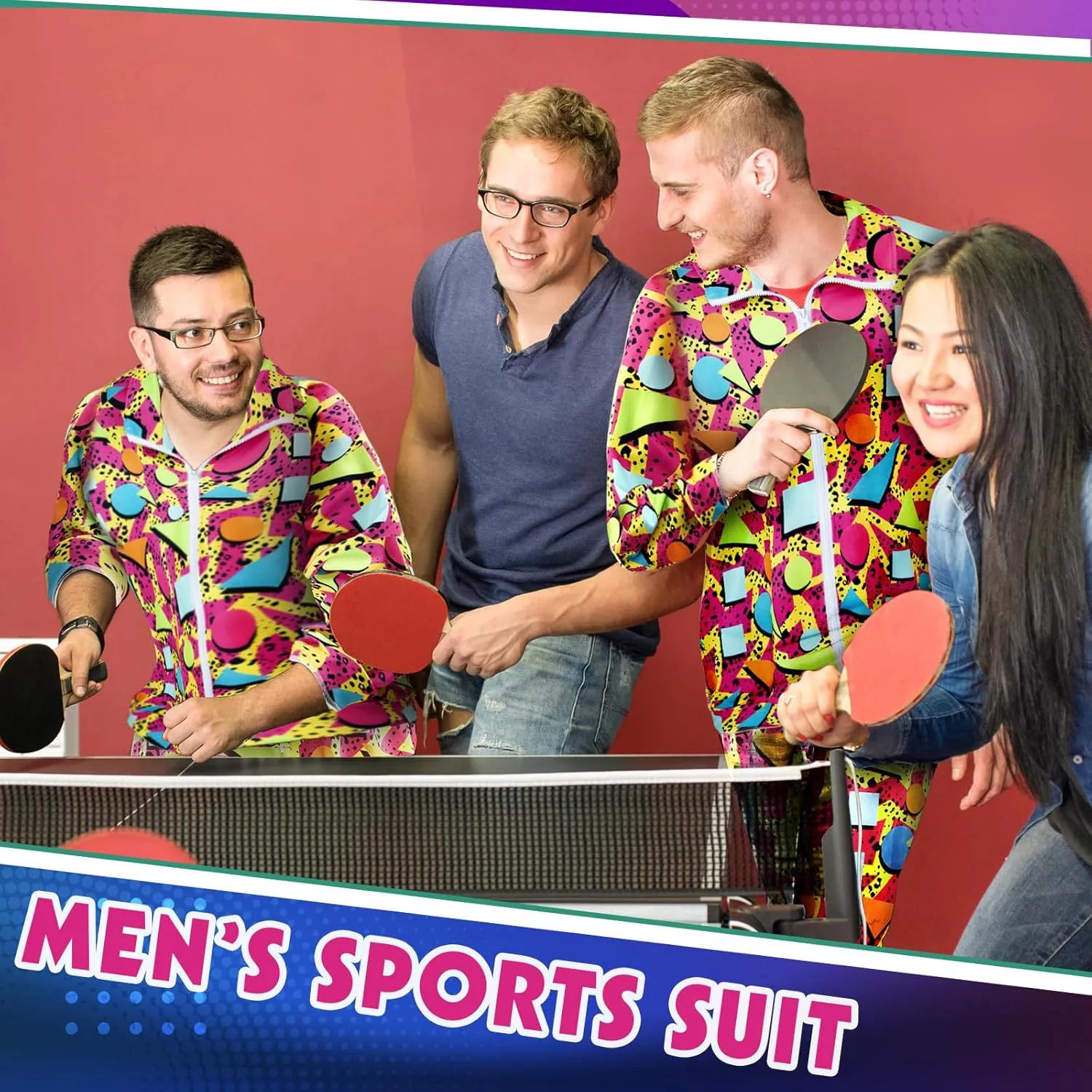 Arssm Retro 80s 90s Outfit Sets for Men Vintage Jacket and Joggers Sweatpants 80s Tracksuit Streetwear