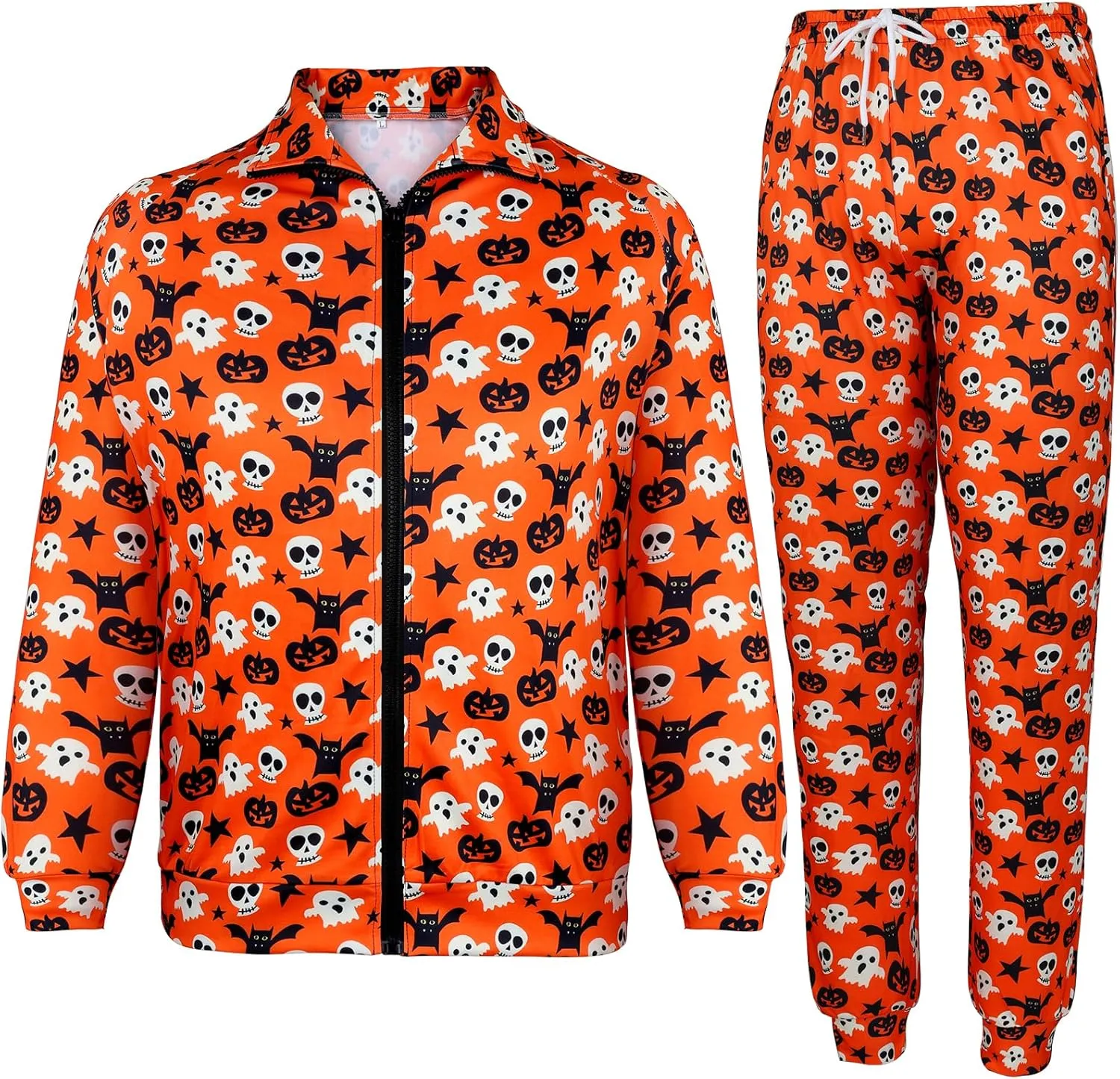 Arssm Retro 80s 90s Outfit Sets for Men Vintage Jacket and Joggers Sweatpants 80s Tracksuit Streetwear