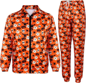 Arssm Retro 80s 90s Outfit Sets for Men Vintage Jacket and Joggers Sweatpants 80s Tracksuit Streetwear
