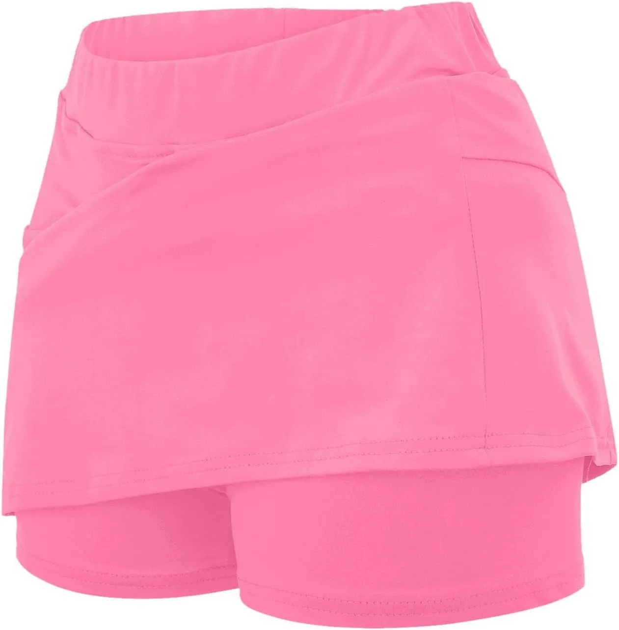 Athletic Skorts for Woman Cute Running Mini Skirt Tummy Control High Waisted Tennis Skirts with Shorts Casual Yoga Skort