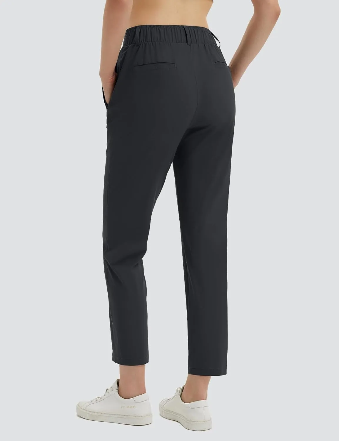 baleaf Women's Golf Pants with Belt Loops Zipper Pockets Stretch Travel Work Bussiness Dressy Casual Slacks UPF 50 