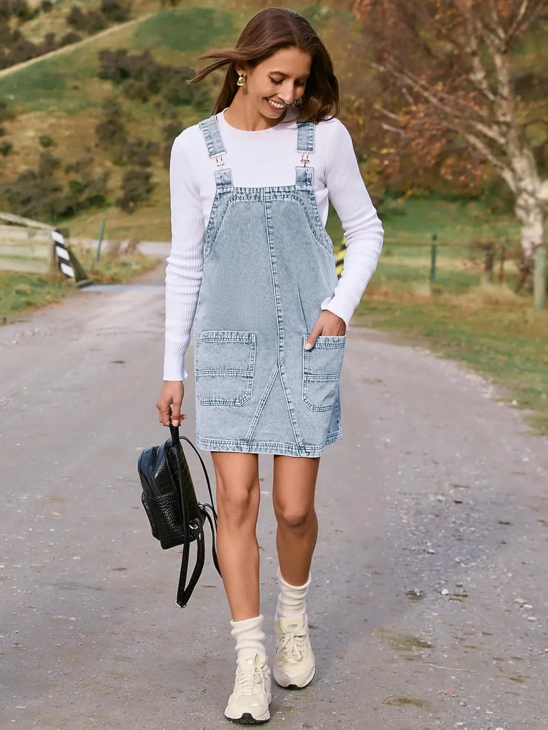 BerryGo Women's Denim Overall Jean Sleeveless Romper 2025 Mini Pinafore Dress Shorts Jumper With Pocket