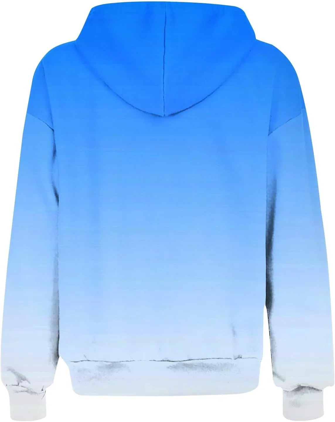 Bidobibo Zip Up Hoodie Women Gradient Color Pattern Zipper Hooded Plus Size Jacket Oversized Tunic Sweatshirt for Women