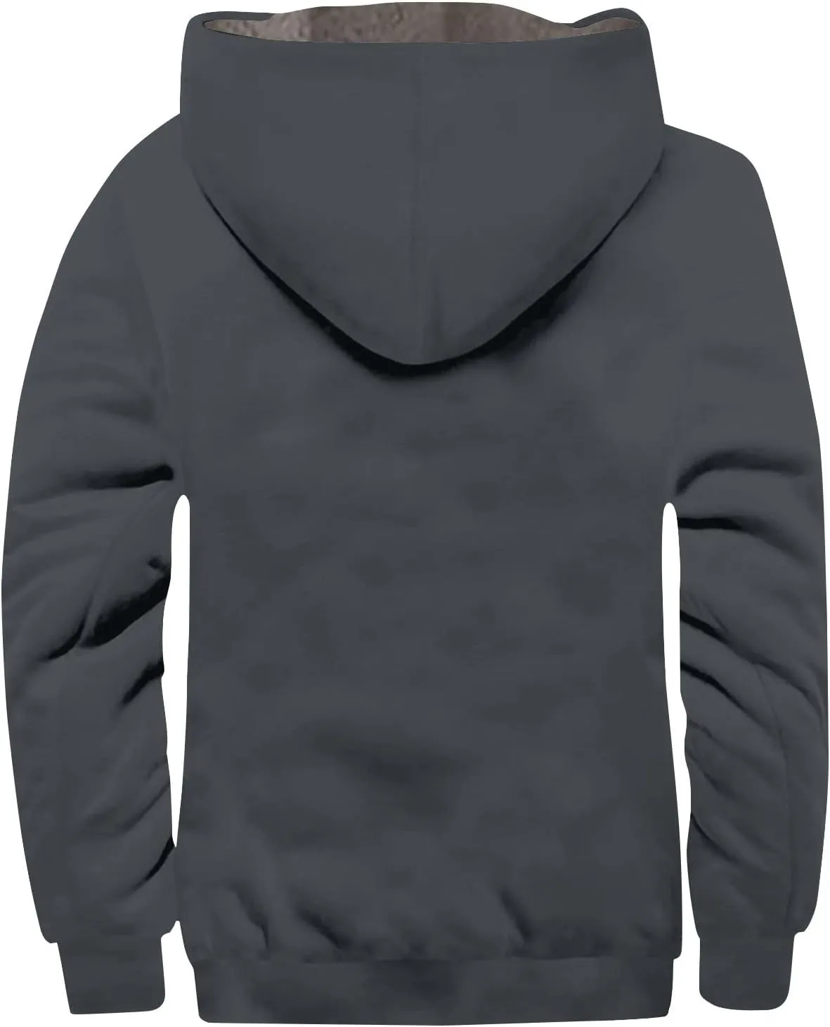 Big And Tall Winter Sherpa Lined Jacket: Jackets For Men Hoodie Mens Heavyweight Fleece Warm Trucker Hoodies Coat
