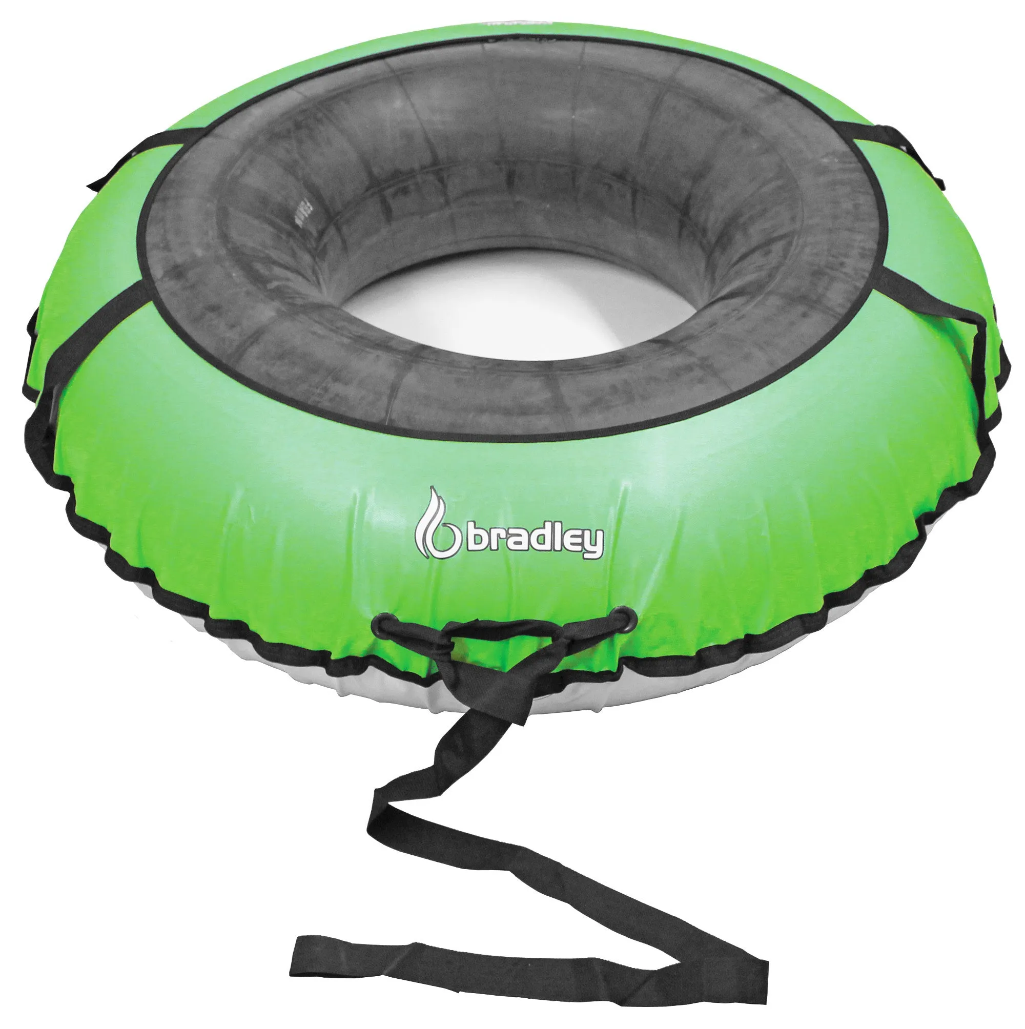 Bradley Colossal 60" Snow Tube with Slick, Heavy-Duty Bottom for Fast Sledding  Large Rubber Truck Tire Tube with Cover, 4 Handles, Patented Tow Strap and made in USA