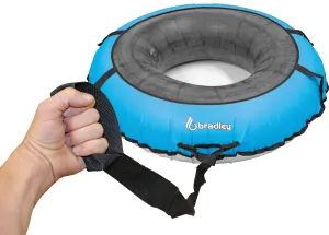 Bradley Colossal 60" Snow Tube with Slick, Heavy-Duty Bottom for Fast Sledding  Large Rubber Truck Tire Tube with Cover, 4 Handles, Patented Tow Strap and made in USA