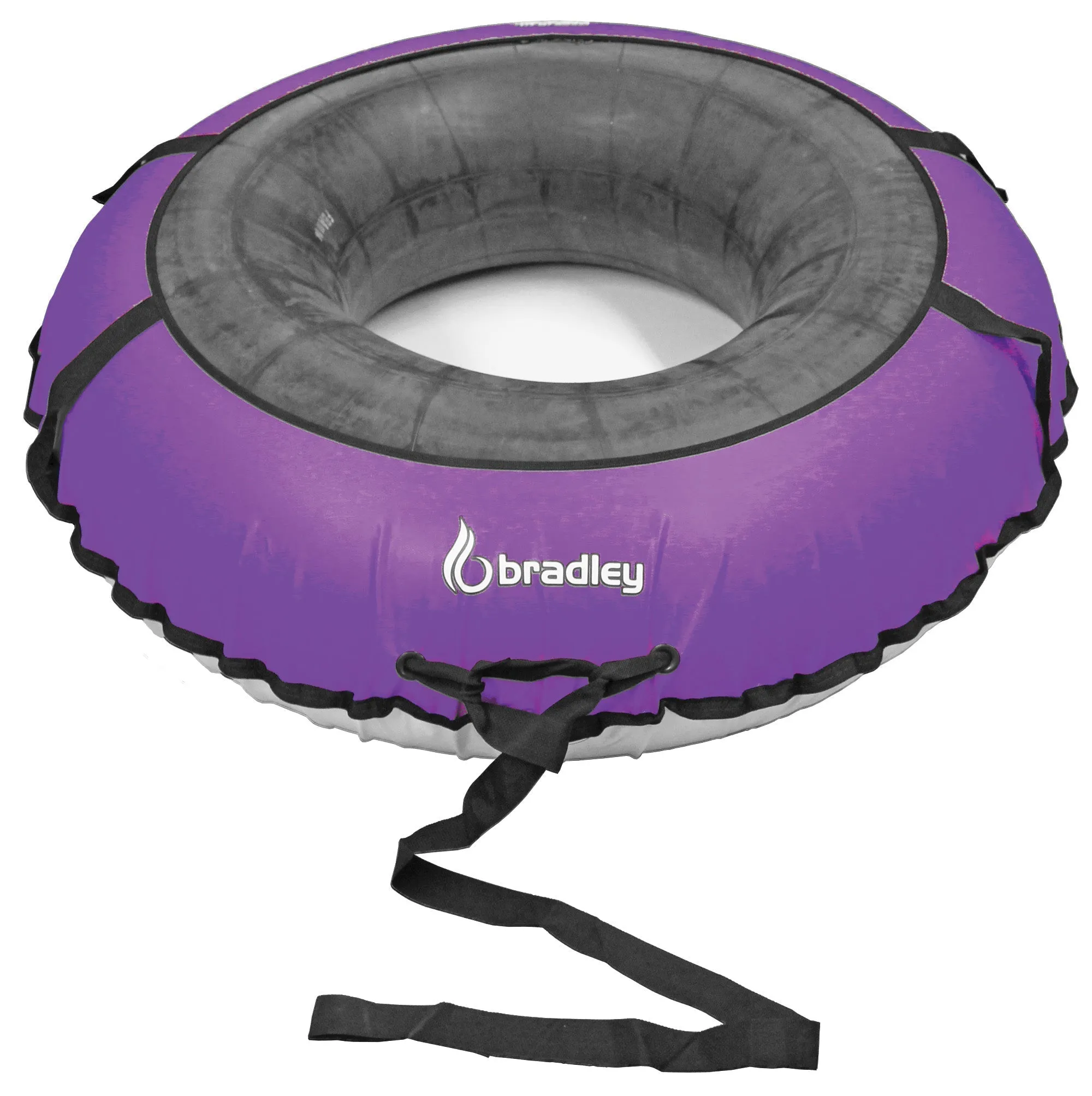 Bradley Colossal 60" Snow Tube with Slick, Heavy-Duty Bottom for Fast Sledding  Large Rubber Truck Tire Tube with Cover, 4 Handles, Patented Tow Strap and made in USA