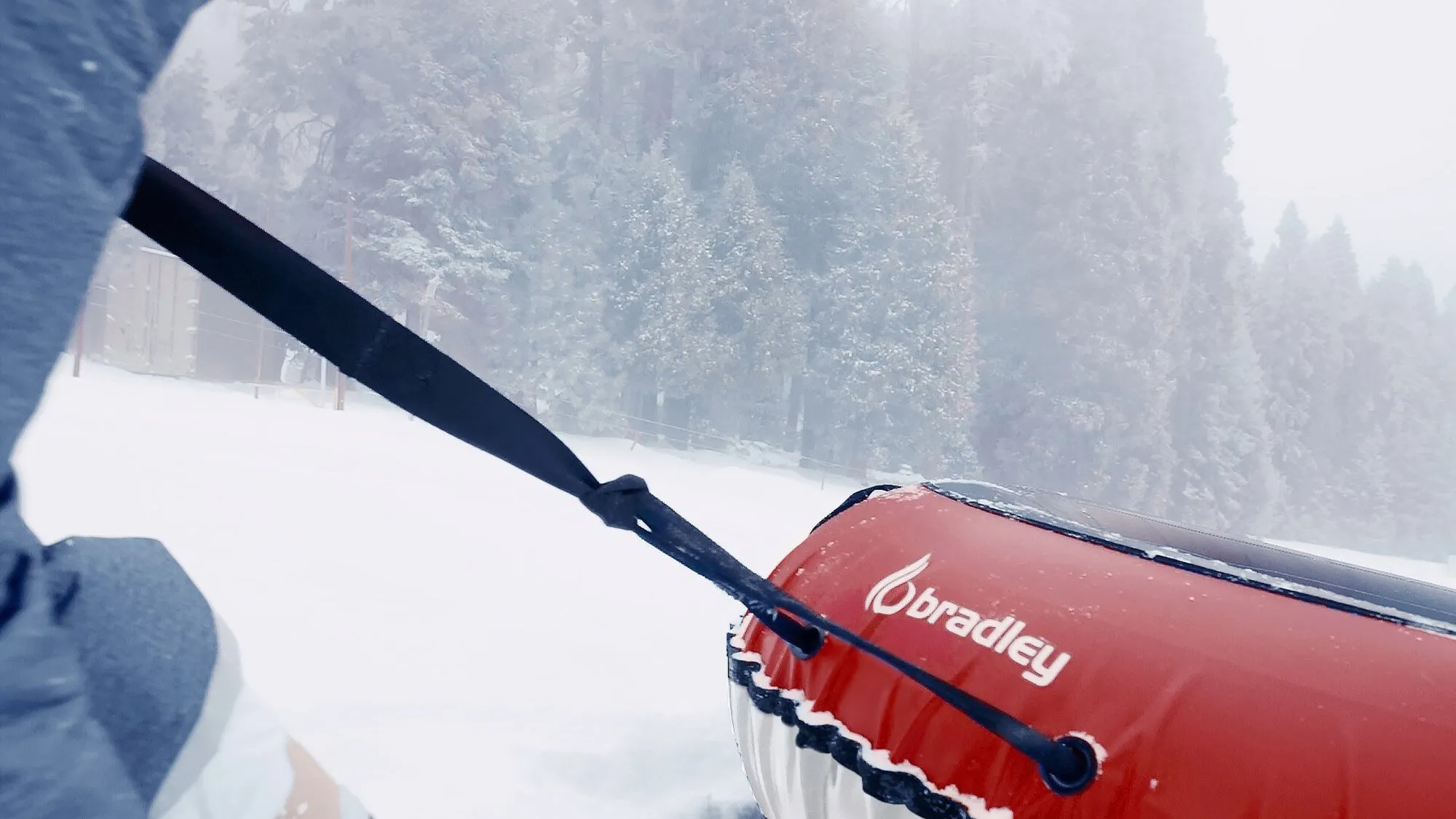 Bradley Colossal 60" Snow Tube with Slick, Heavy-Duty Bottom for Fast Sledding  Large Rubber Truck Tire Tube with Cover, 4 Handles, Patented Tow Strap and made in USA