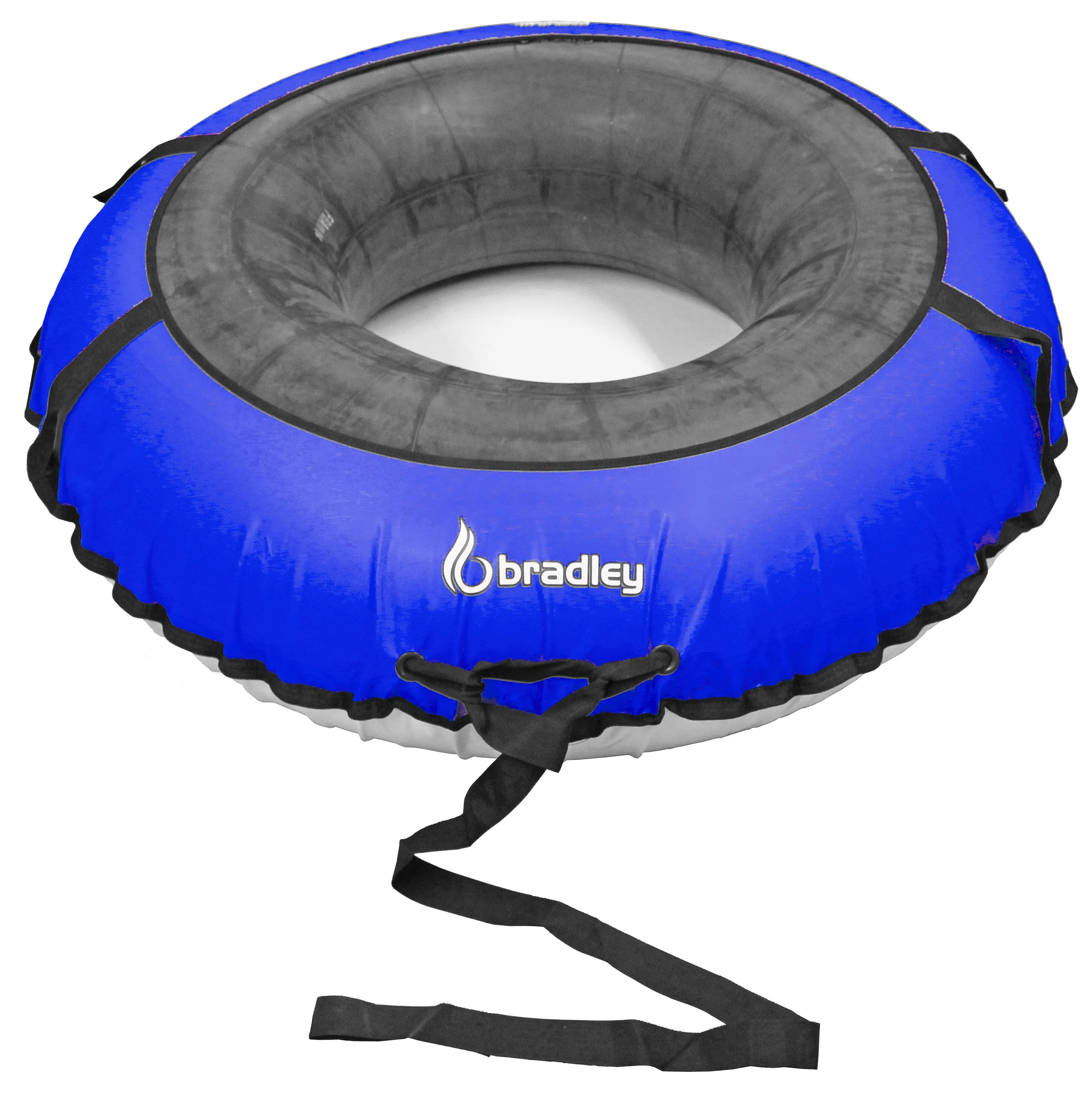 Bradley Colossal 60" Snow Tube with Slick, Heavy-Duty Bottom for Fast Sledding  Large Rubber Truck Tire Tube with Cover, 4 Handles, Patented Tow Strap and made in USA