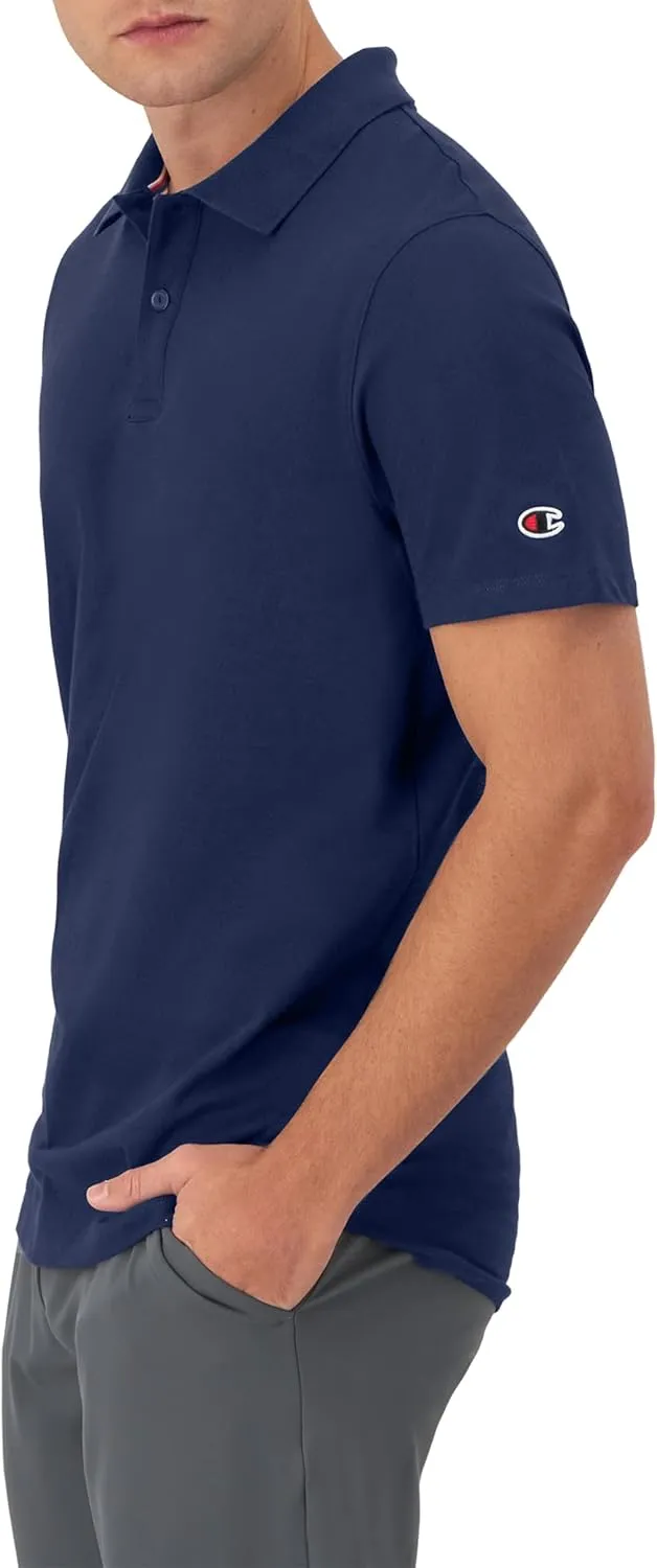 Champion Men's Polo T-Shirt, Moisture Wicking, Best Polo Shirt For Men, Short-Sleeve Tee