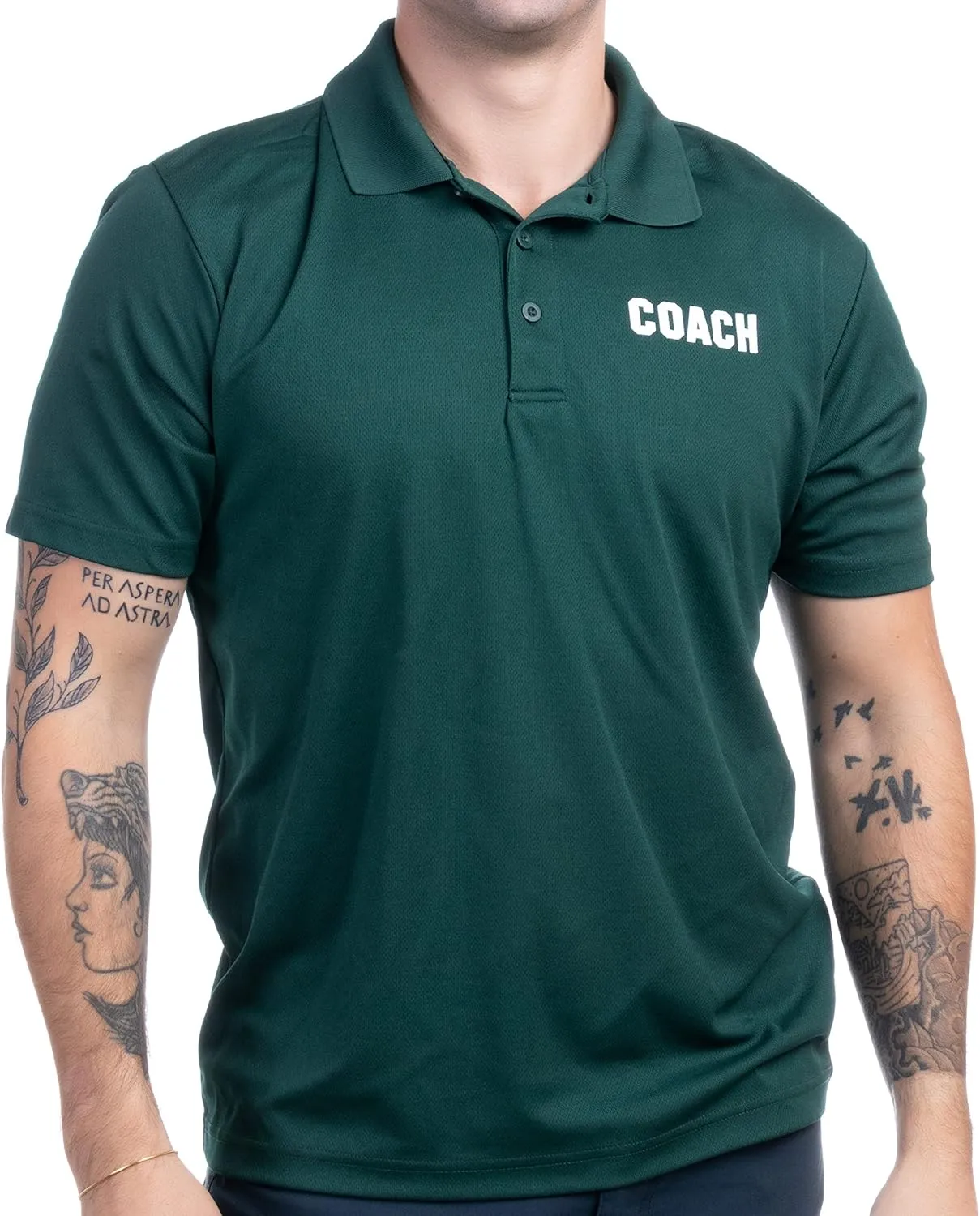 Coach | Coaching Polo Shirt - Royal Blue, Red, Green, Navy, Black Performance Men Women Collared Shirt