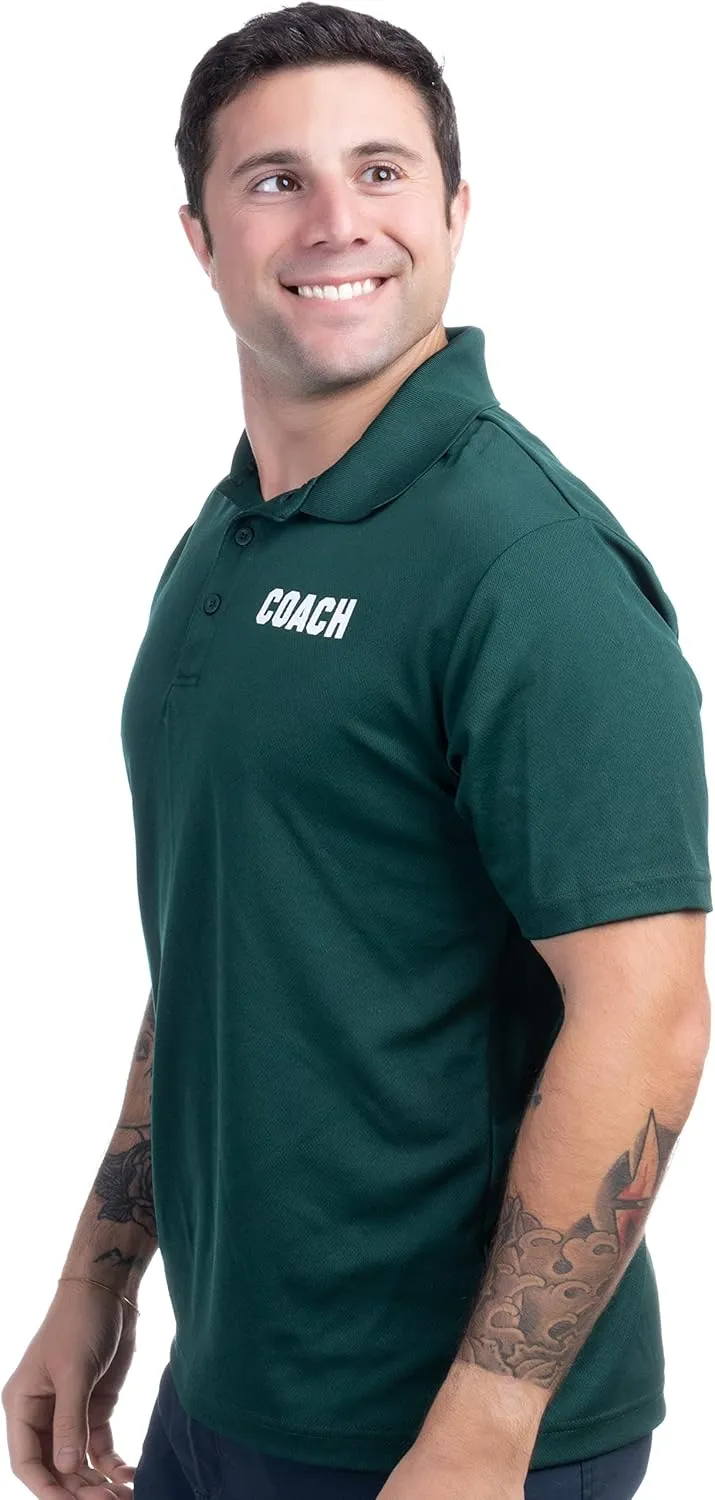 Coach | Coaching Polo Shirt - Royal Blue, Red, Green, Navy, Black Performance Men Women Collared Shirt