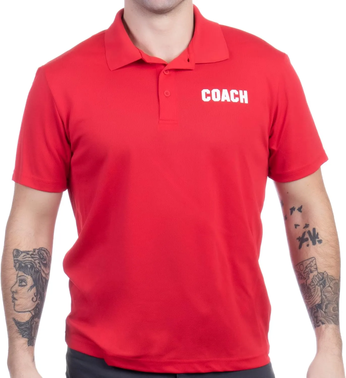Coach | Coaching Polo Shirt - Royal Blue, Red, Green, Navy, Black Performance Men Women Collared Shirt