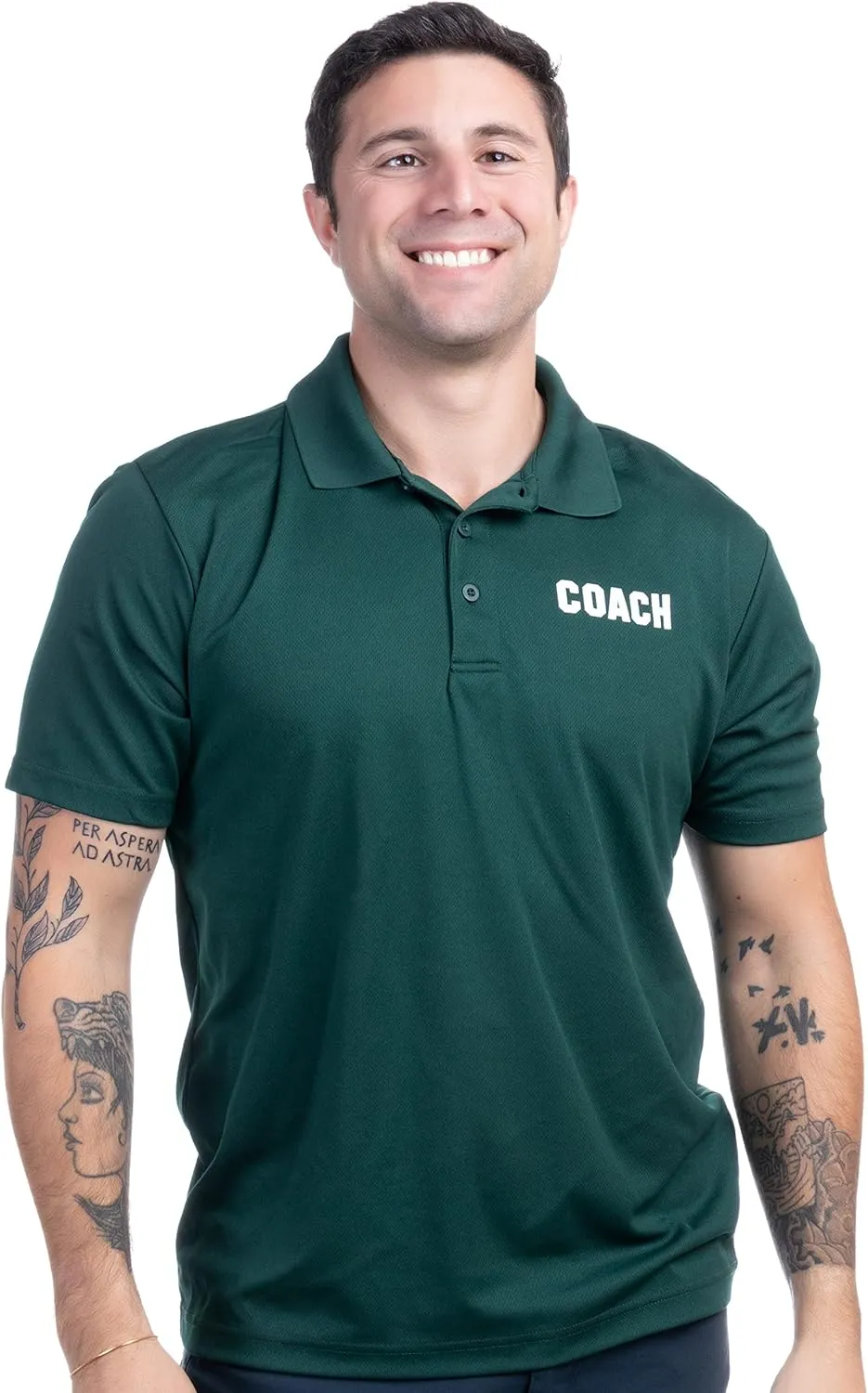 Coach | Coaching Polo Shirt - Royal Blue, Red, Green, Navy, Black Performance Men Women Collared Shirt