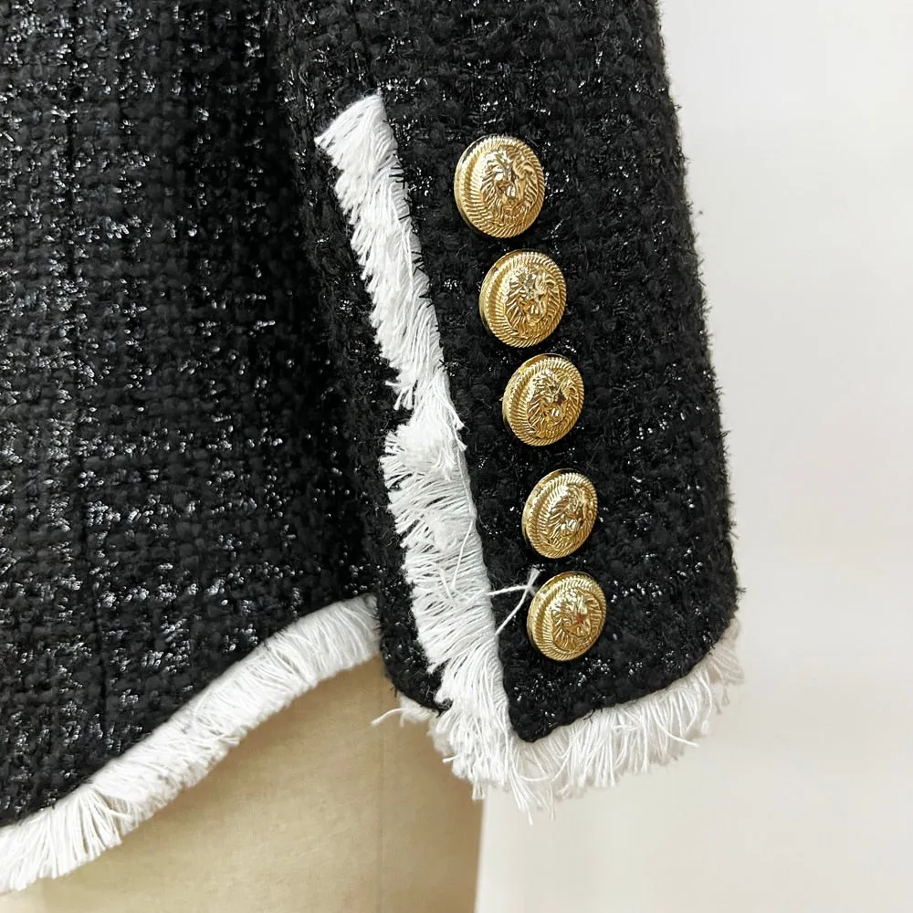 Cristia Tweed Blazer with a Belt