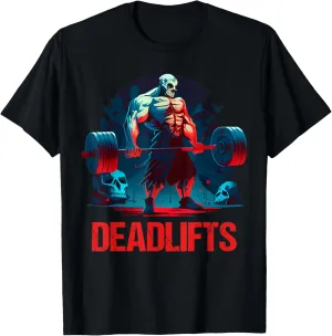 Deadlifts Gym Fitness Funny Workout T-Shirt - Men's Black Crew Neck Short Sleeve T-Shirt - Small