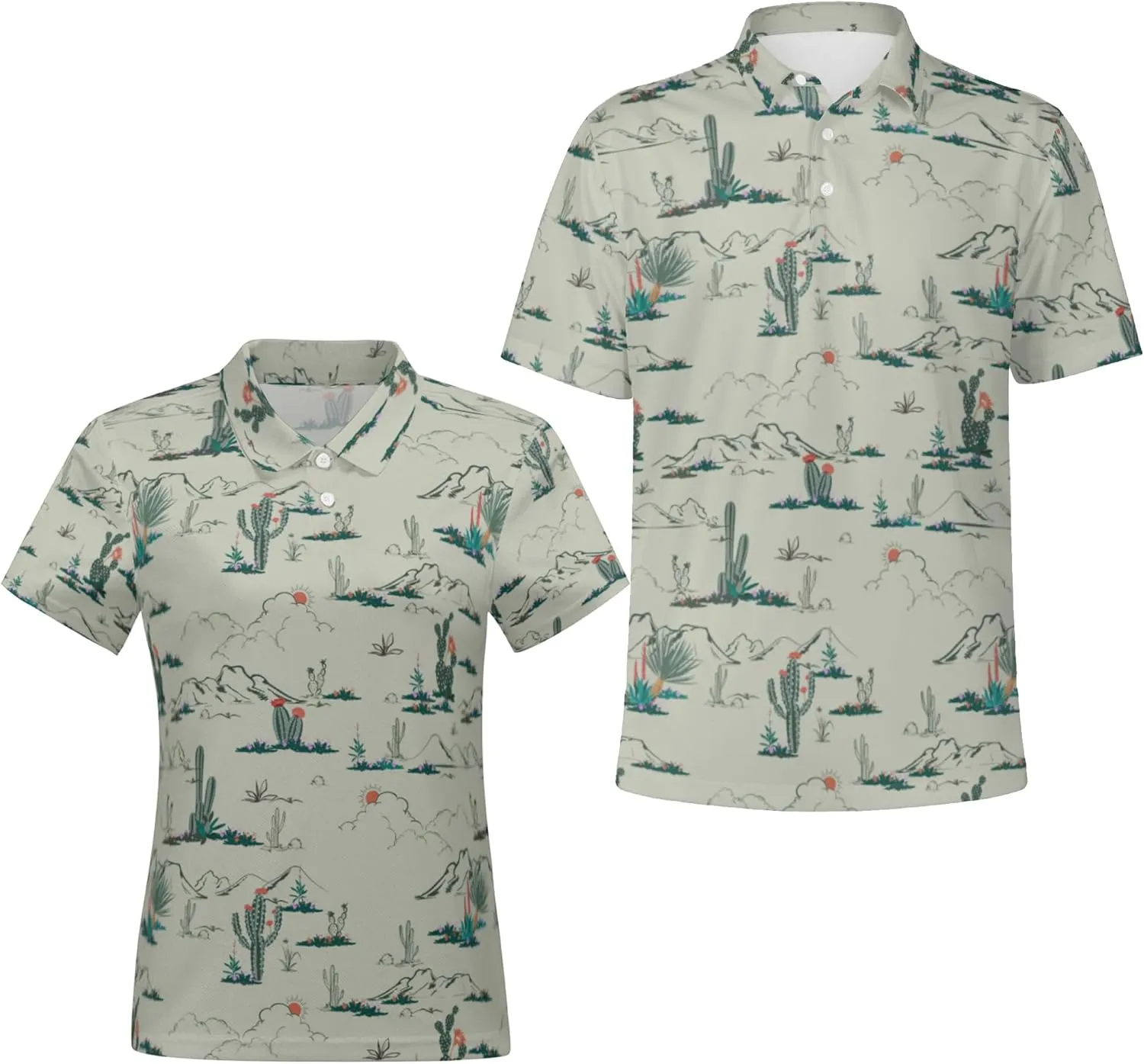 Funny Couple Golf Shirts,Matching Hawaiian Golf Shirt for Couple,Moisture Wicking Couple Polo Shirt for Men Women