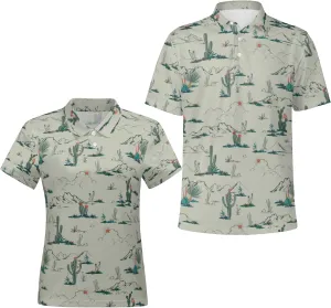 Funny Couple Golf Shirts,Matching Hawaiian Golf Shirt for Couple,Moisture Wicking Couple Polo Shirt for Men Women