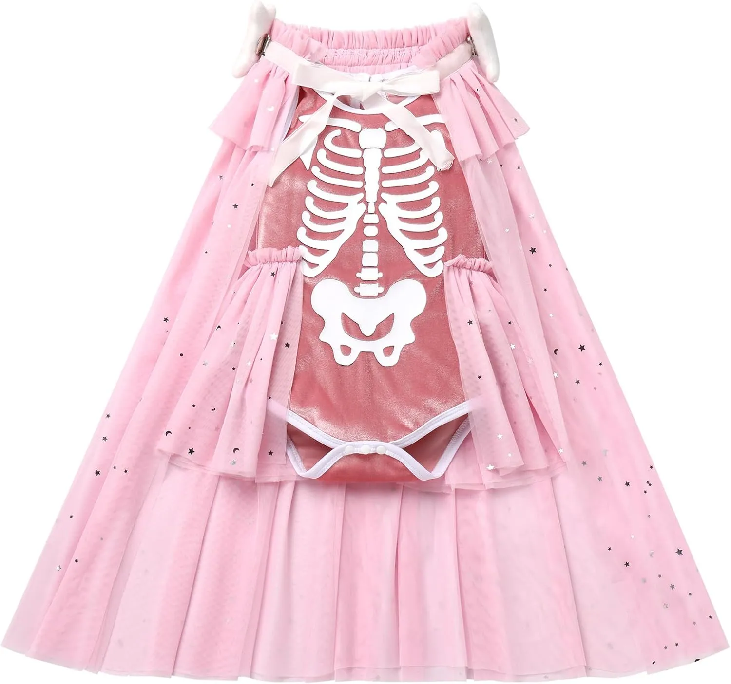 FYMNSI Newborn Baby Boys Girls Halloween Costumes Toddler Sleeveless Velvet Romper Onesie and Cloak Halloween Scary Outfits