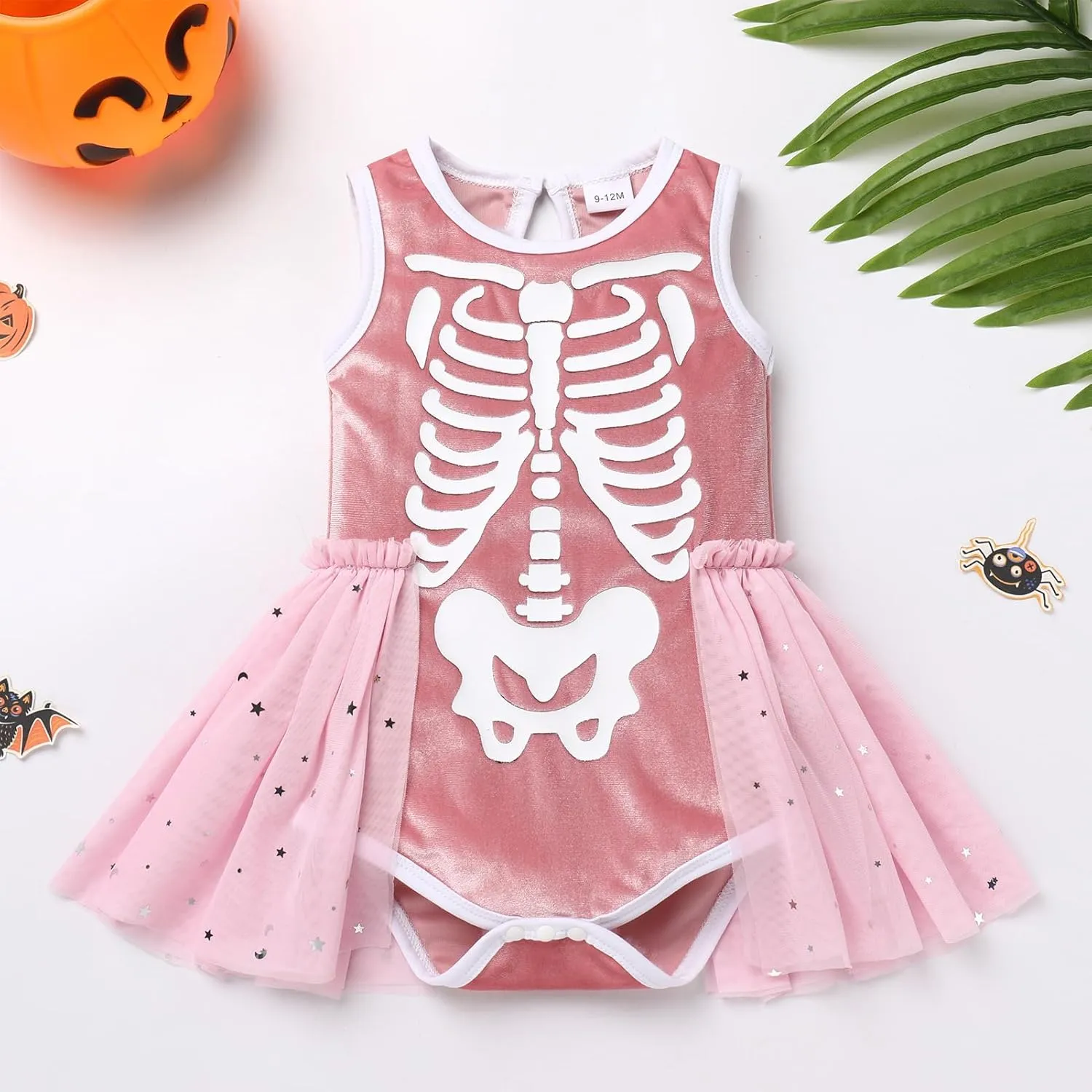 FYMNSI Newborn Baby Boys Girls Halloween Costumes Toddler Sleeveless Velvet Romper Onesie and Cloak Halloween Scary Outfits