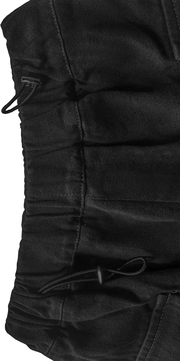 Girls Vintage Multiple Pockets Cargo Pants Wide-Leg Casual Straight Streetwear, 6-14 Years