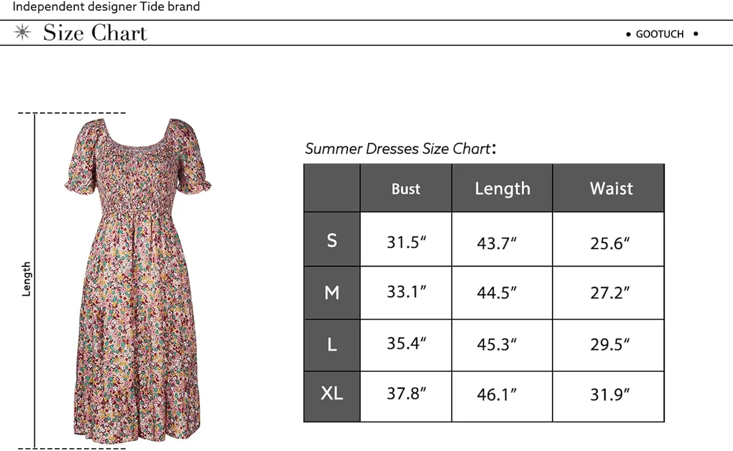 GOOTUCH Women's 2025 Summer Vacation Dress Wrap V Neck Short Sleeve Casual Beach Midi Boho Sundress