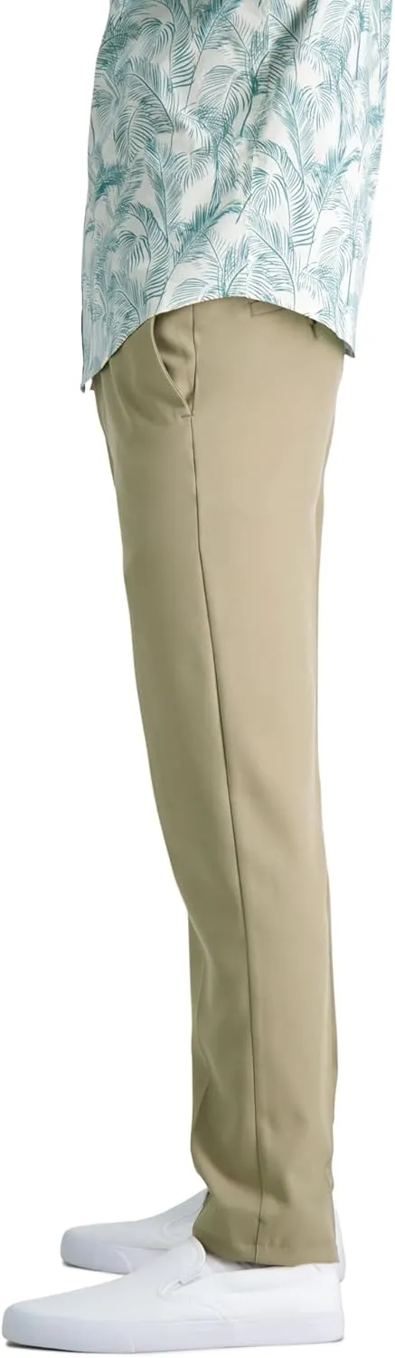 Haggar Men's Cool 18 Pro Slim Fit Flat Front Dress Casual Stretch Golf Pant
