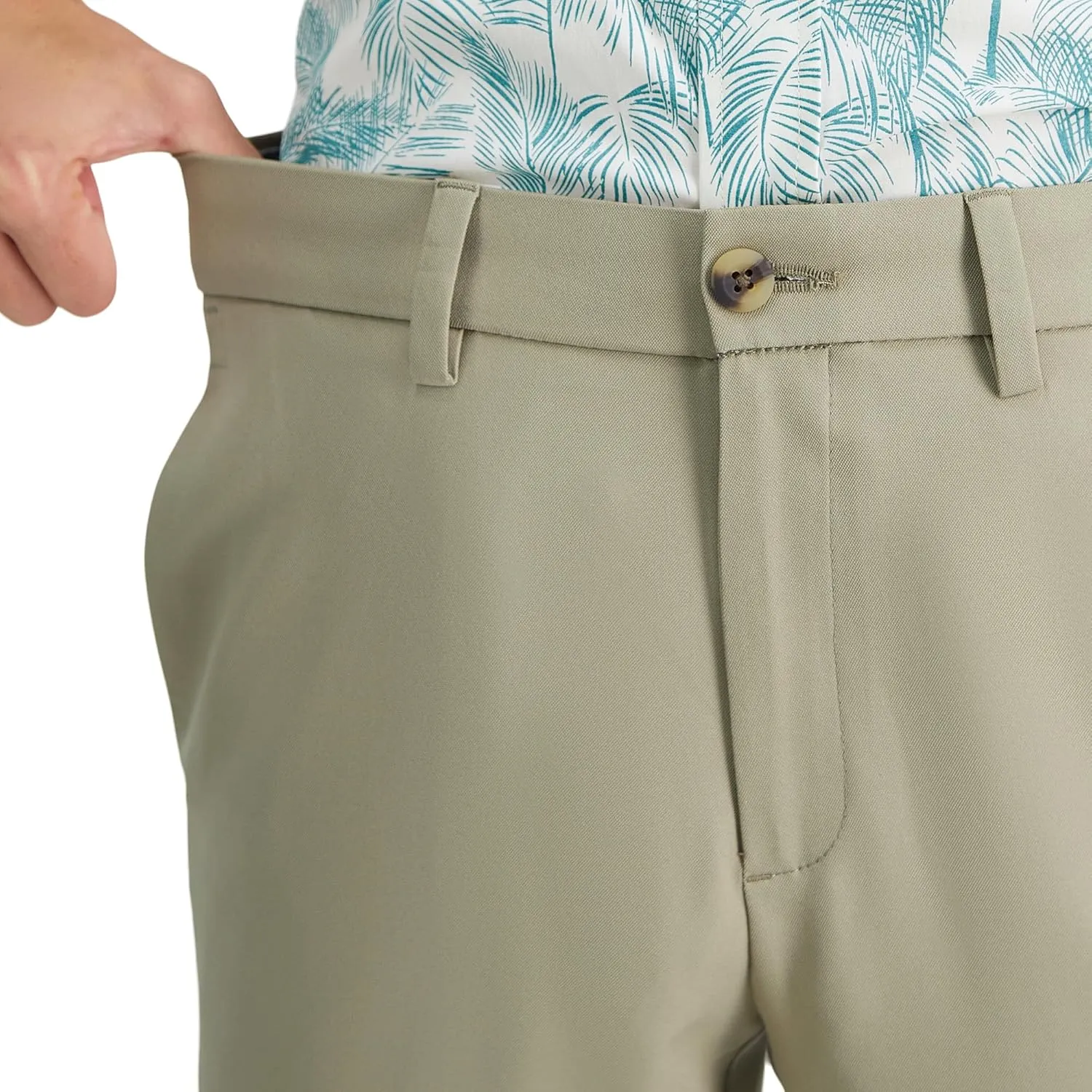 Haggar Men's Cool 18 Pro Slim Fit Flat Front Dress Casual Stretch Golf Pant