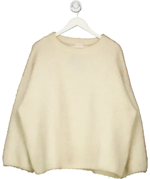 H&M Cream Mohair/wool Blend Jumper UK M