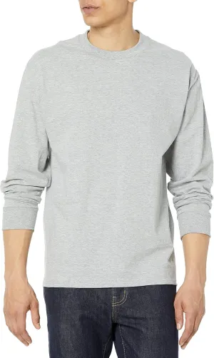 Hanes mens Hanes Men's Beefy Heavyweight Long Sleeve T-shirt Shirt, Light Steel, XX-Large US