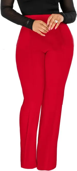 Hoefirm Work Pants for Women Business Casual Stretch Tall Straight Leg Slacks High Waisted Yoga Dress Pants