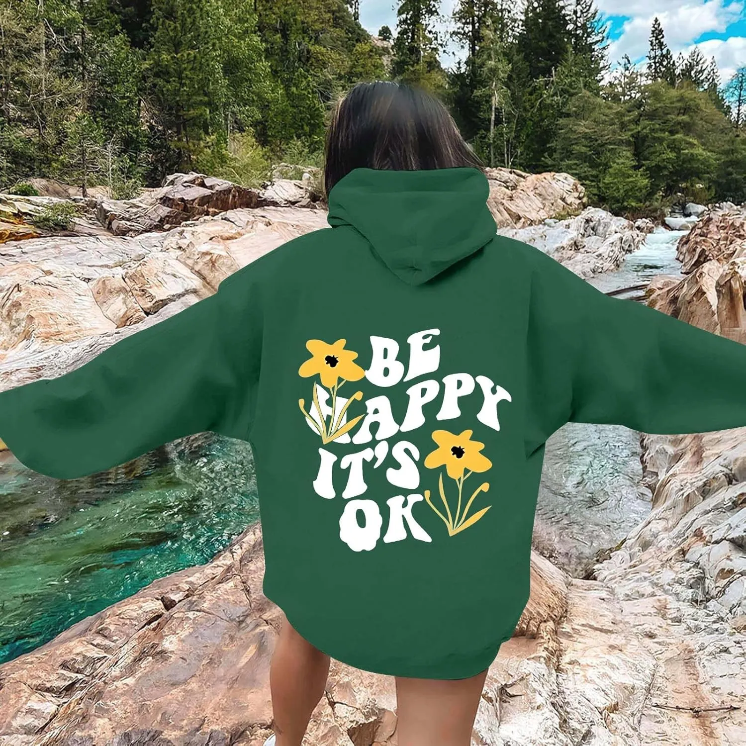 Hoodies for Women Plus Size Graphic Oversized Hooded Sweatshirts Casual Y2K Teen Girl Pullover Top Fall Clothes 2024