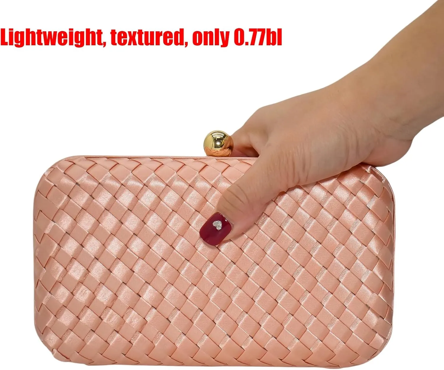 HUANG ZHUANG Handmade Woven Fabric Clutch Purse for Women Artificial Silk Crossbody handbag Banquet Dress Evening Bags