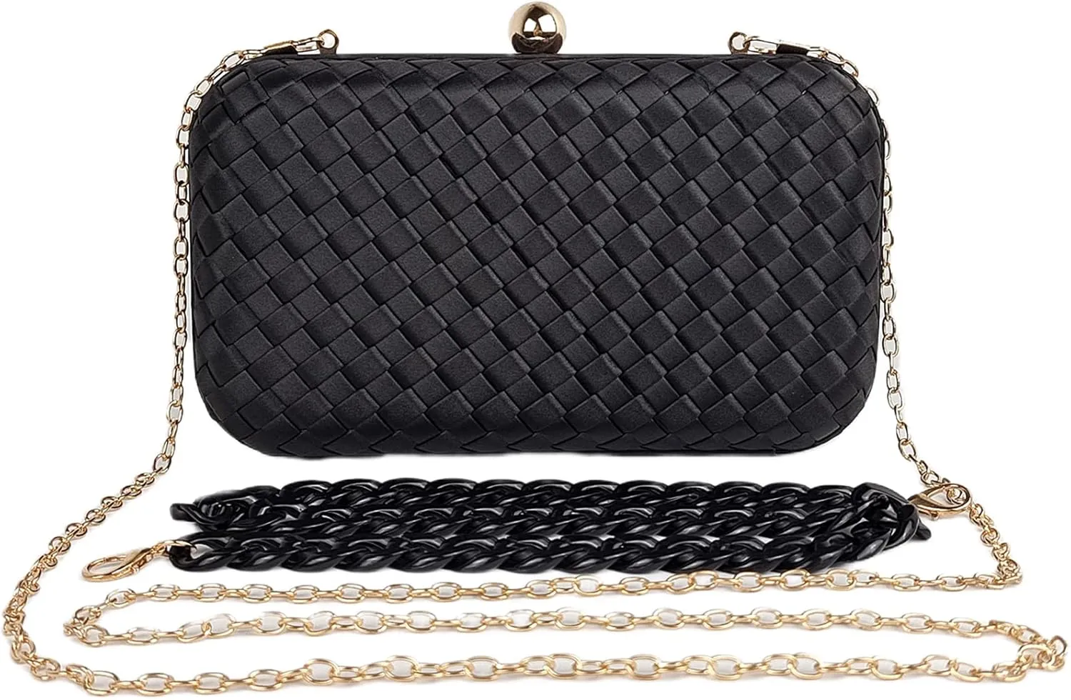 HUANG ZHUANG Handmade Woven Fabric Clutch Purse for Women Artificial Silk Crossbody handbag Banquet Dress Evening Bags
