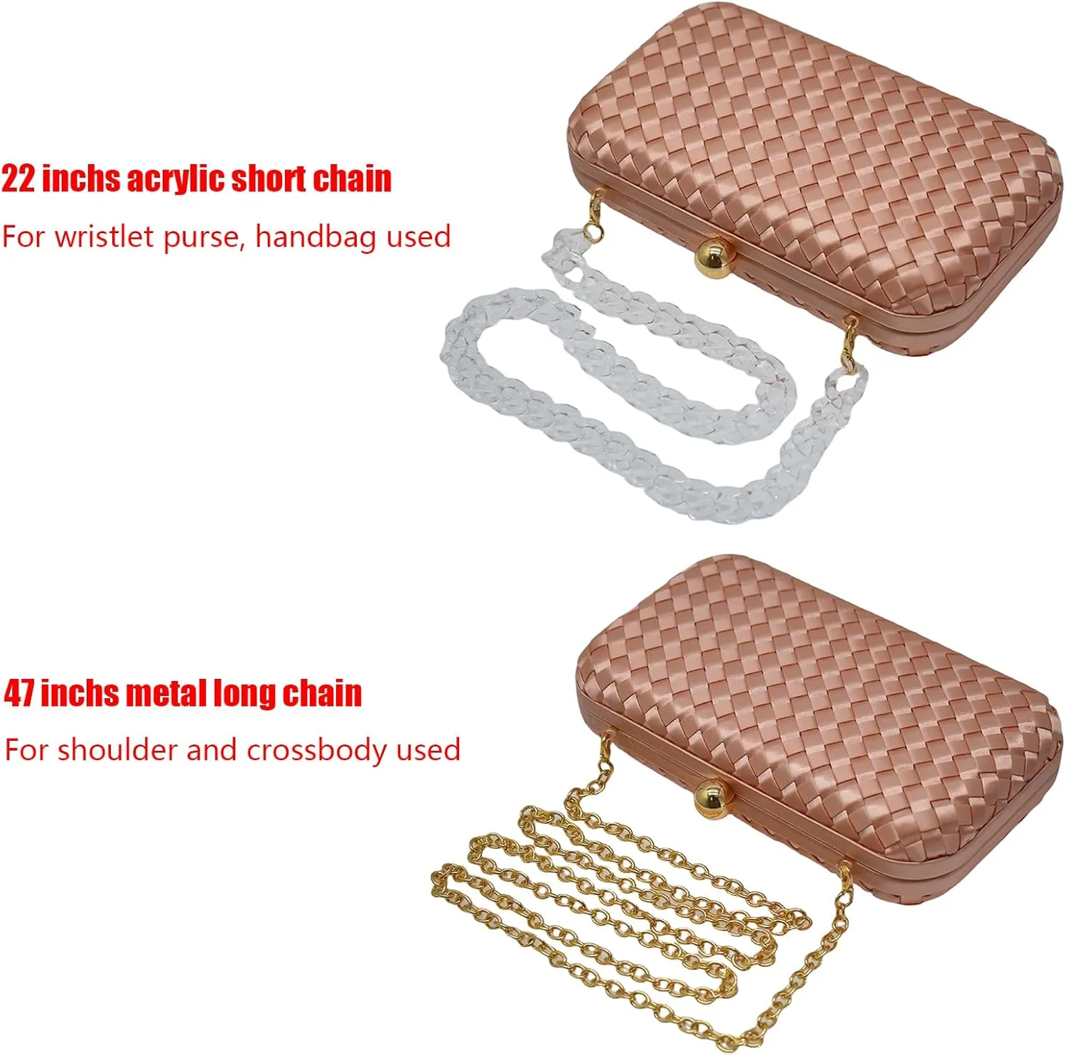 HUANG ZHUANG Handmade Woven Fabric Clutch Purse for Women Artificial Silk Crossbody handbag Banquet Dress Evening Bags