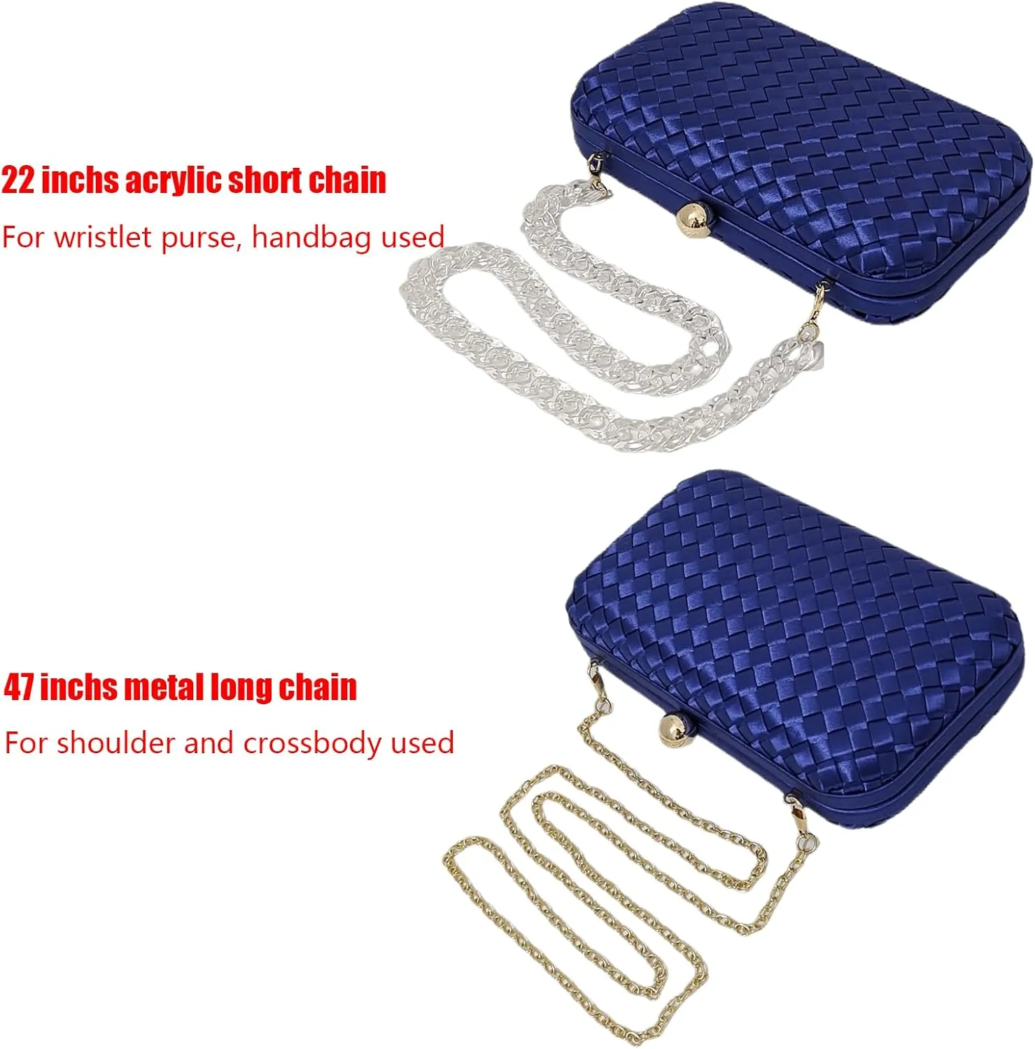 HUANG ZHUANG Handmade Woven Fabric Clutch Purse for Women Artificial Silk Crossbody handbag Banquet Dress Evening Bags