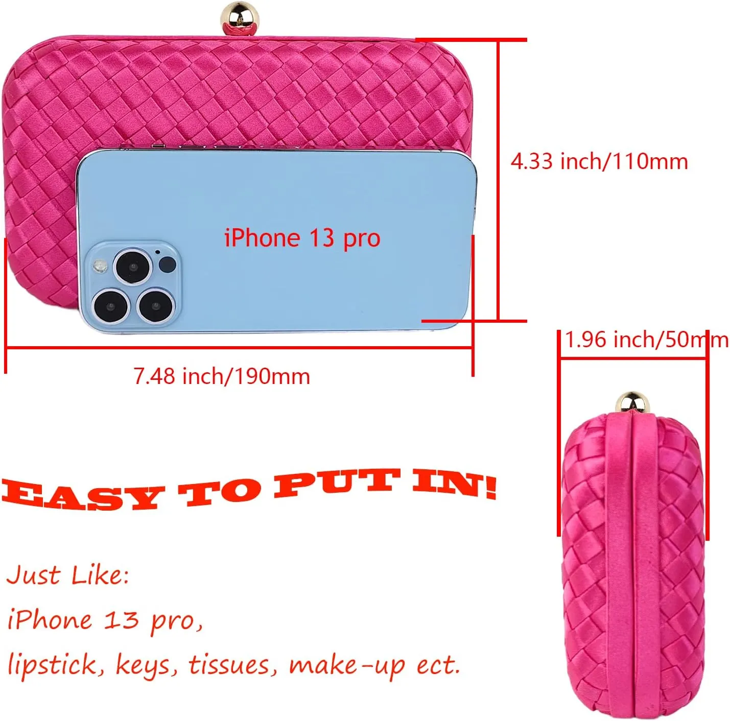 HUANG ZHUANG Handmade Woven Fabric Clutch Purse for Women Artificial Silk Crossbody handbag Banquet Dress Evening Bags