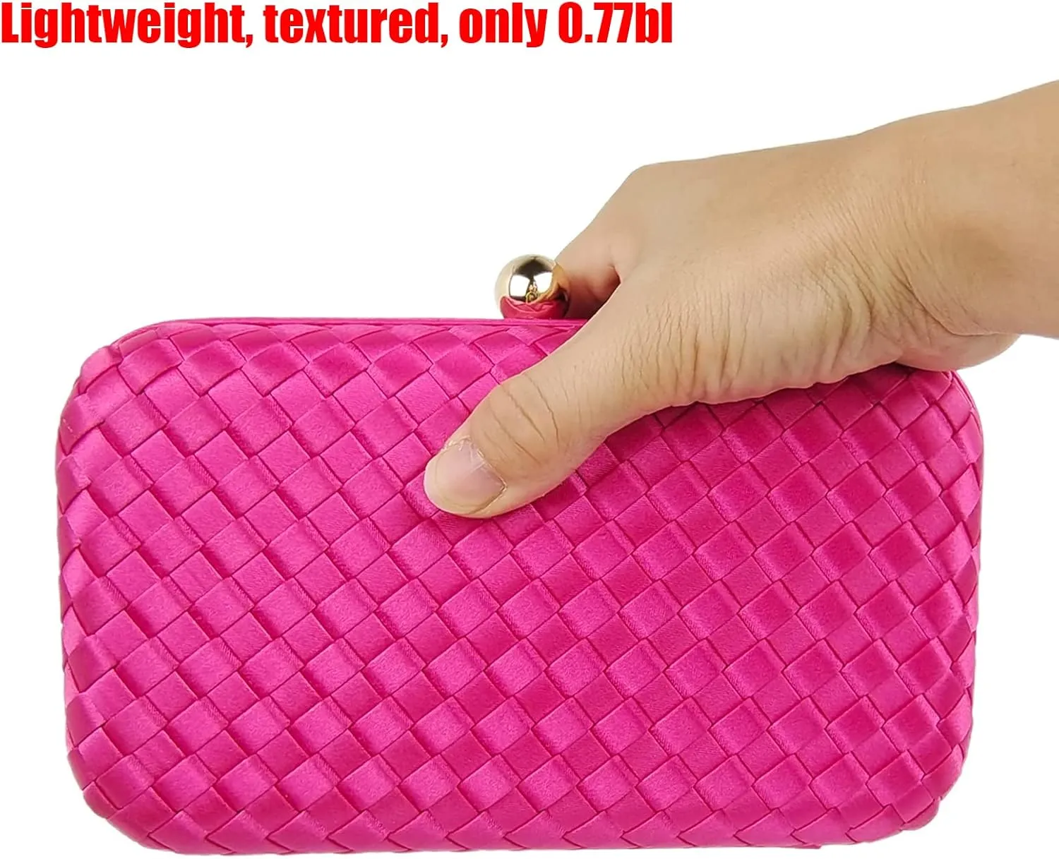 HUANG ZHUANG Handmade Woven Fabric Clutch Purse for Women Artificial Silk Crossbody handbag Banquet Dress Evening Bags