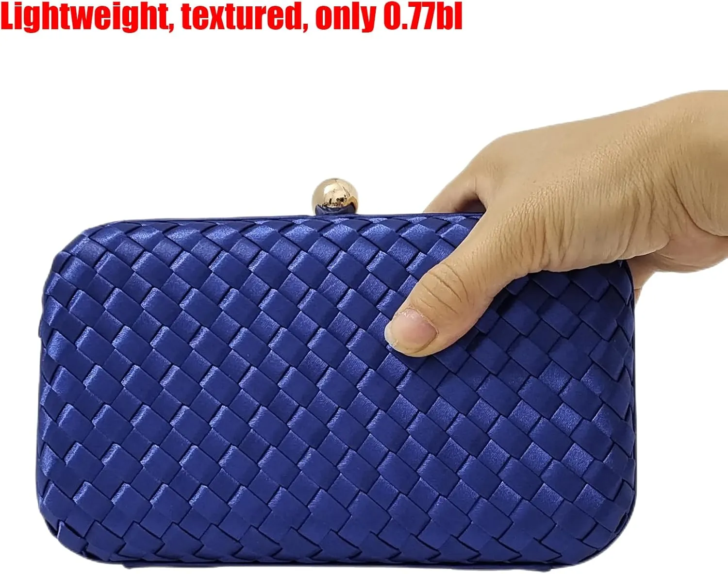 HUANG ZHUANG Handmade Woven Fabric Clutch Purse for Women Artificial Silk Crossbody handbag Banquet Dress Evening Bags