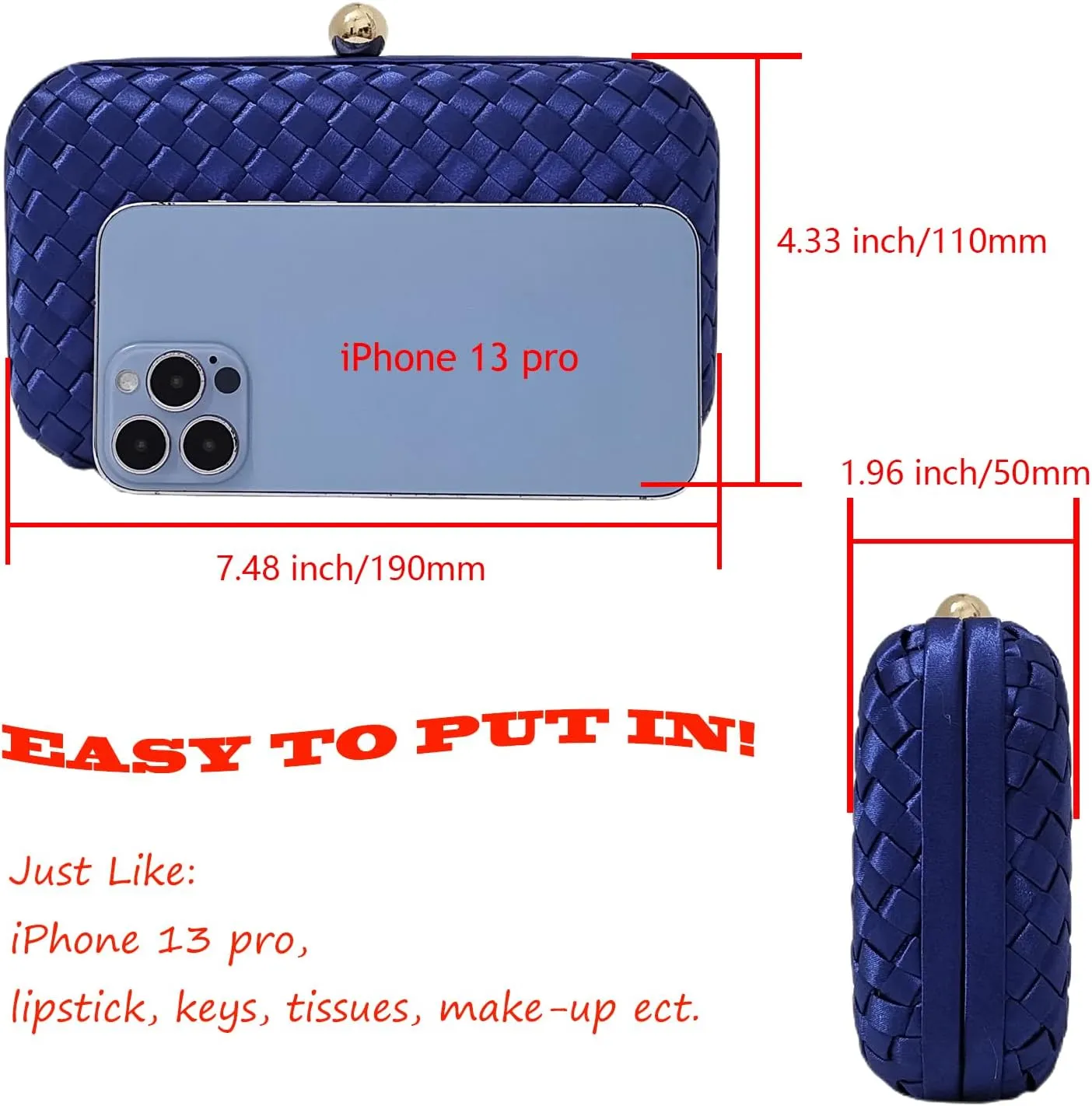 HUANG ZHUANG Handmade Woven Fabric Clutch Purse for Women Artificial Silk Crossbody handbag Banquet Dress Evening Bags