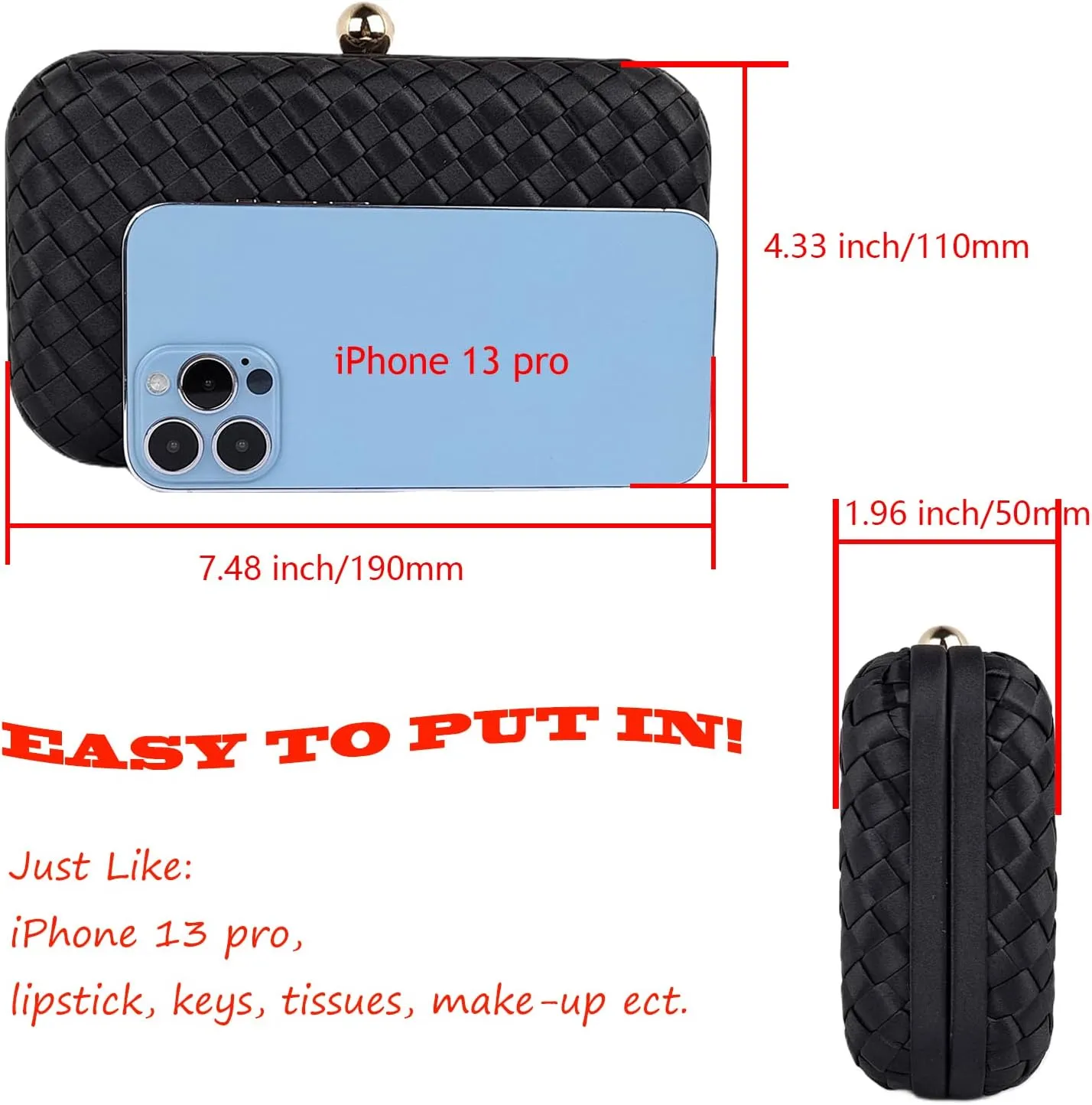 HUANG ZHUANG Handmade Woven Fabric Clutch Purse for Women Artificial Silk Crossbody handbag Banquet Dress Evening Bags