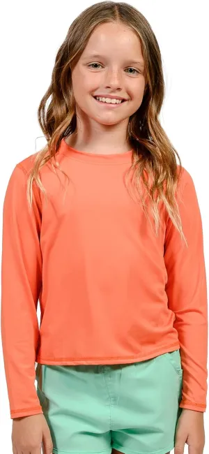 INGEAR Girls Long Sleeve Rash Guard Swim Shirt Outdoor Sports Shirt Lightweight Athletic Tee Protective