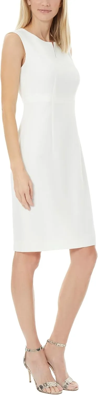 Kasper Women's Sleevless Sheath Dress with Notch Neckline